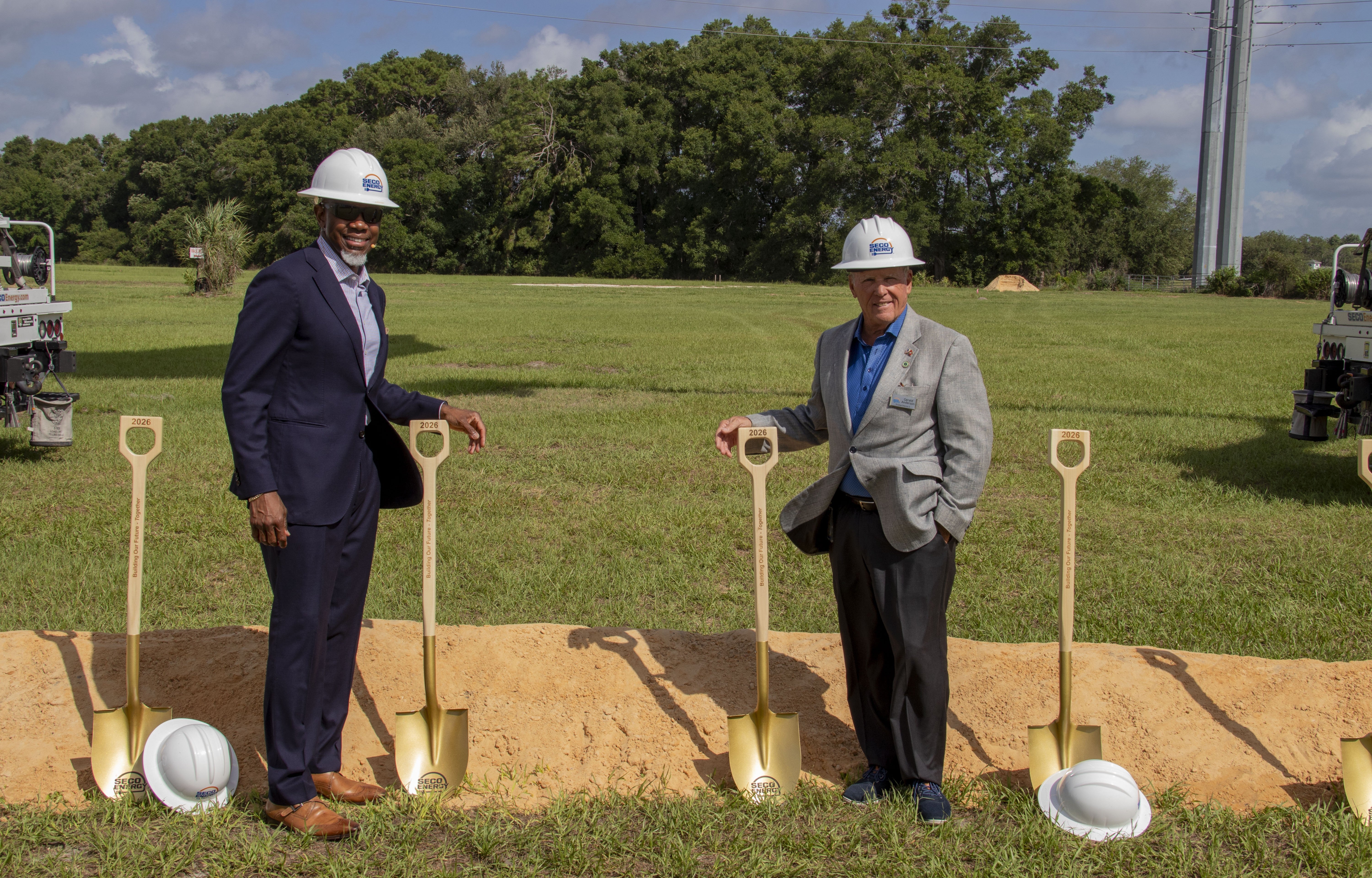 CEO & President with shovels