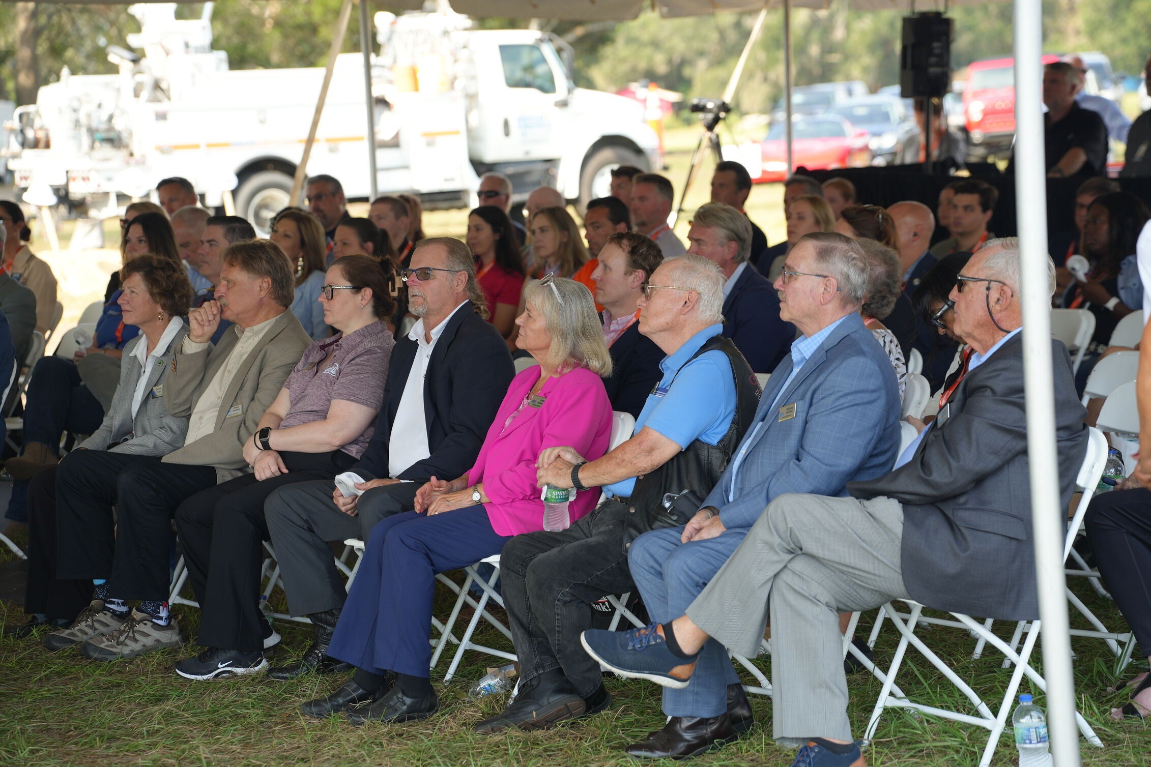 SECO Energy’s Board of Trustees in the audience, listening as CEO Curtis Wynn remarks on the project’s significance.