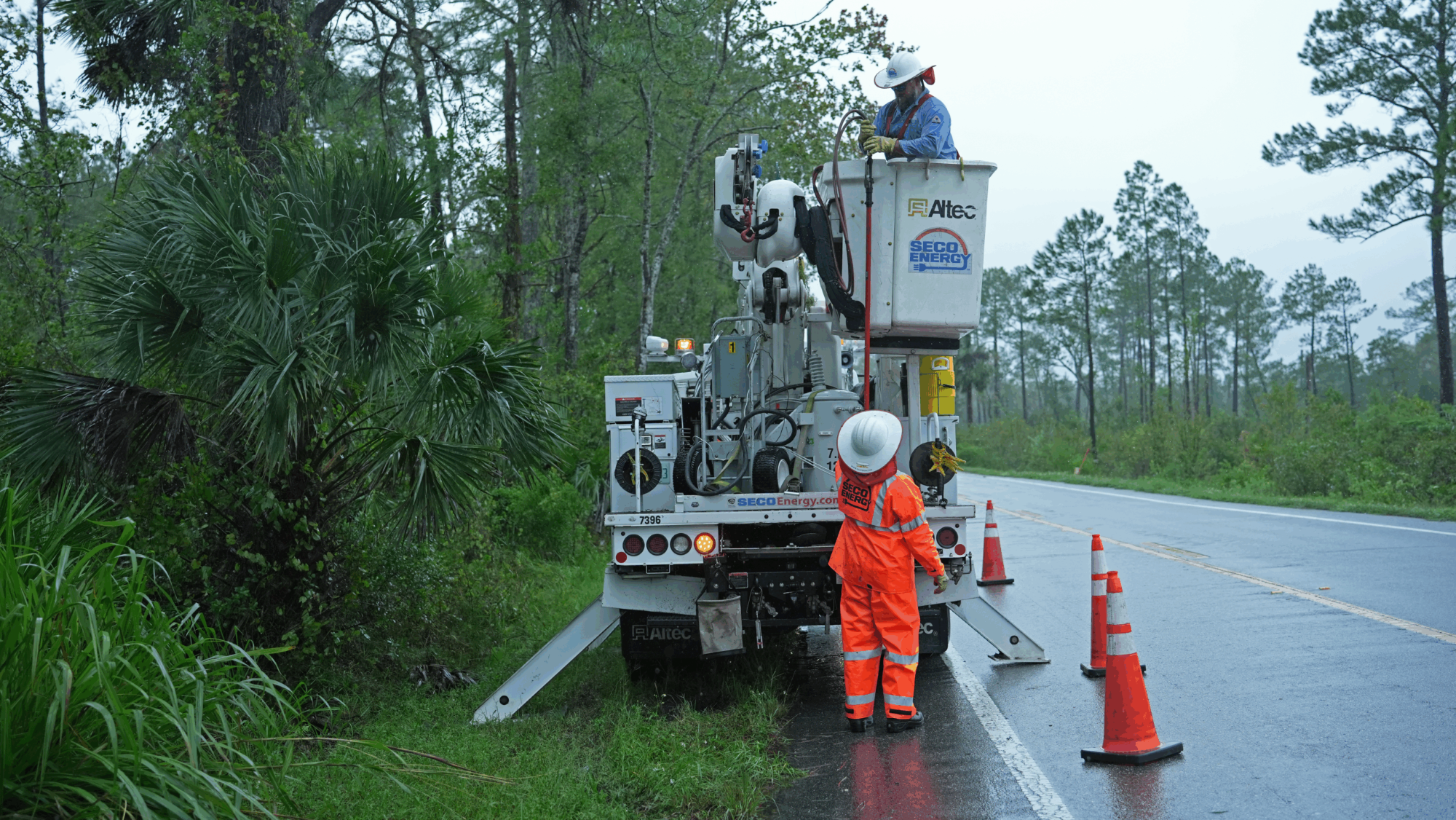 SECO Bucket Truck Workers