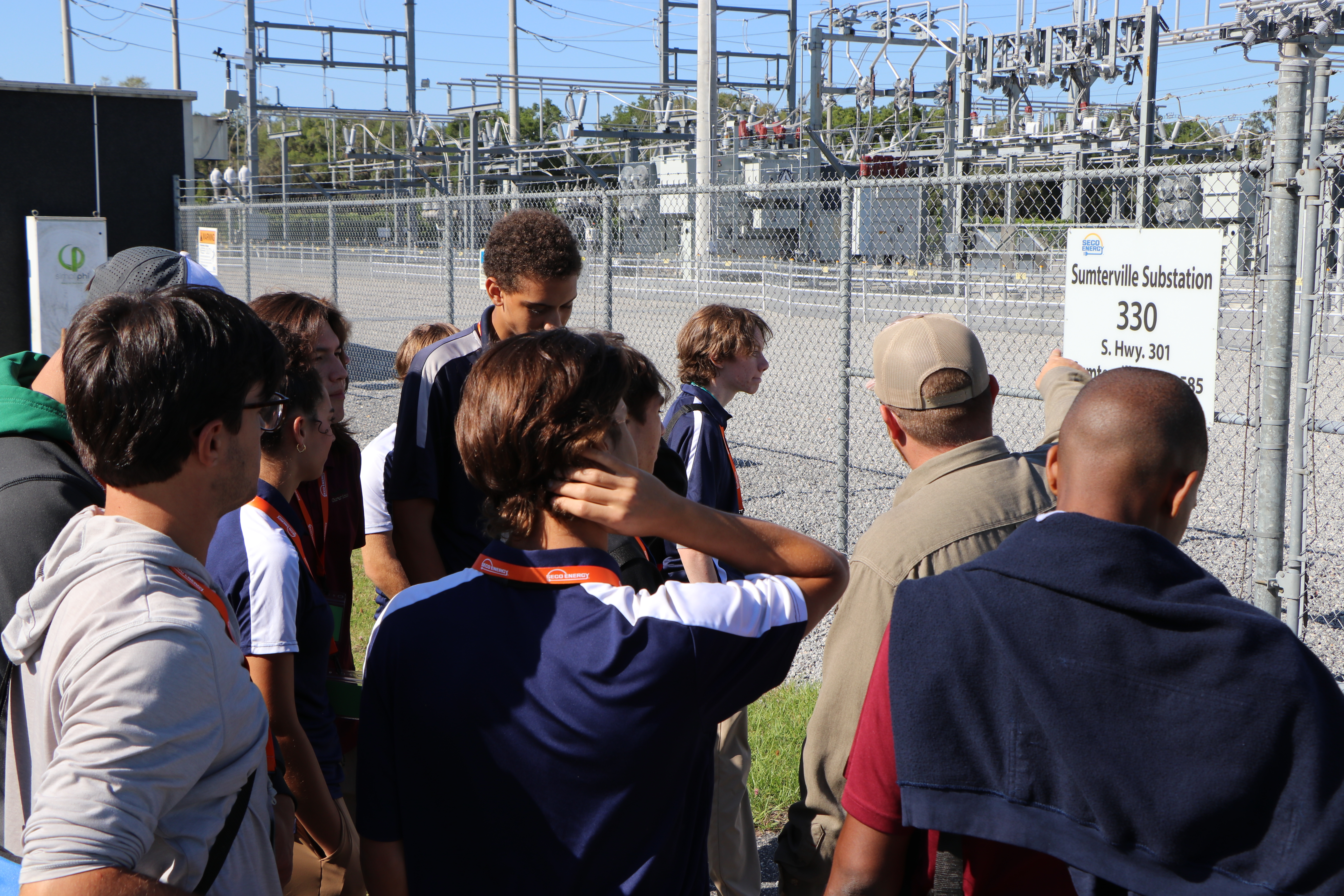 Substation technician giving SECO tour