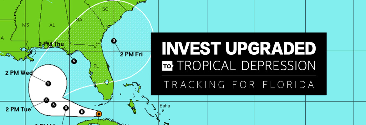 INVEST UPGRADED TO TROPICAL DEPRESSION TRACKING FOR FLORIDA