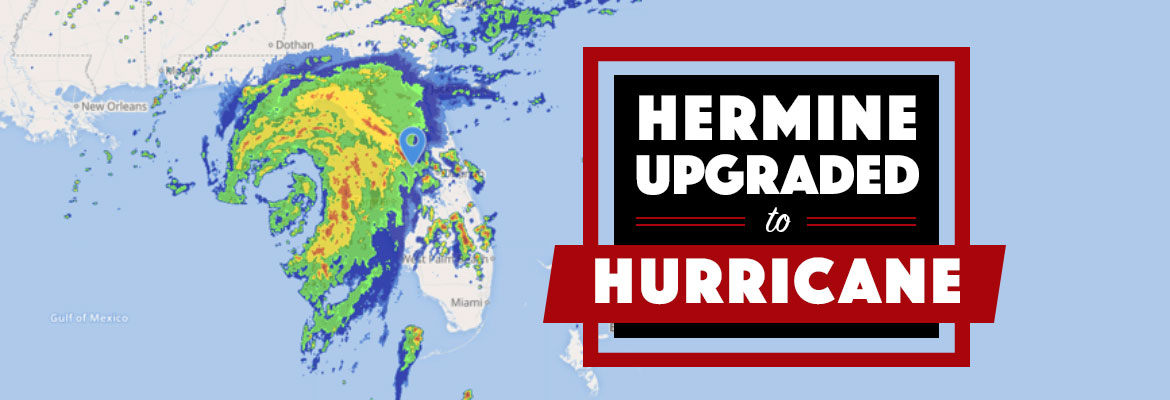 Hermine Upgraded to Hurricane