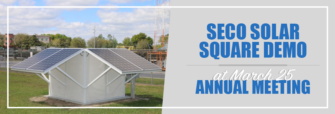 SECO Solar Square Demo at March 25 Annual Meeting