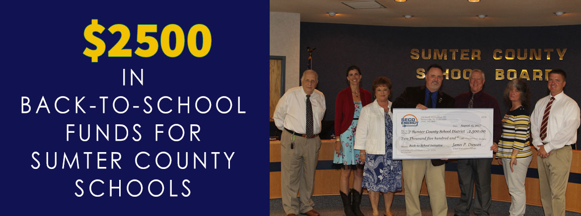 $2500 in Back-To-School Funds for Sumter County Schools