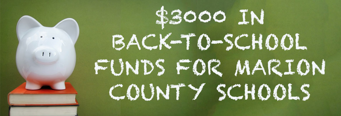 $3000 in Back-To-School Funds for Marion County Schools