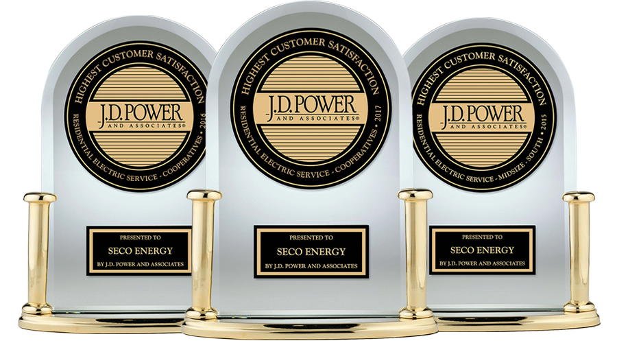 SECO Energy J.D. Power Award 2015, 2016 and 2017 - SECO Energy Triple Crown