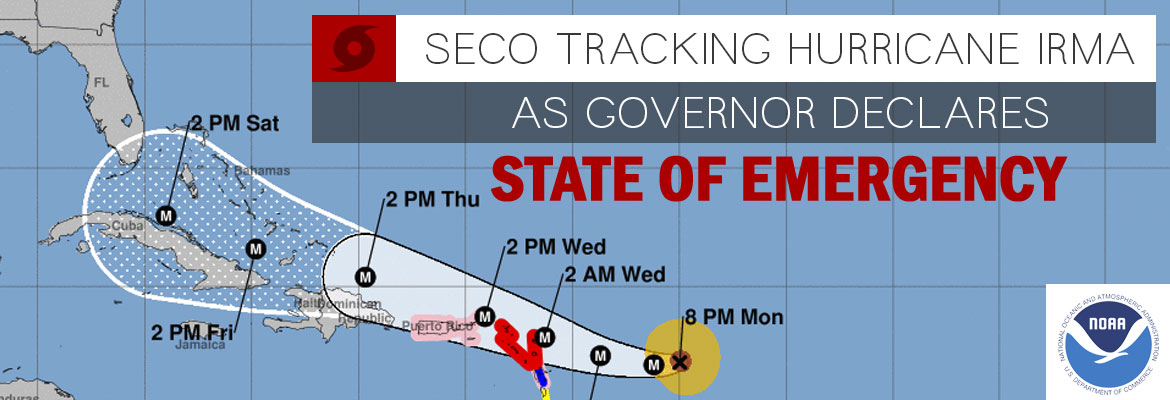 SECO Tracking Hurricane Irma as Governor Declares State of Emergency