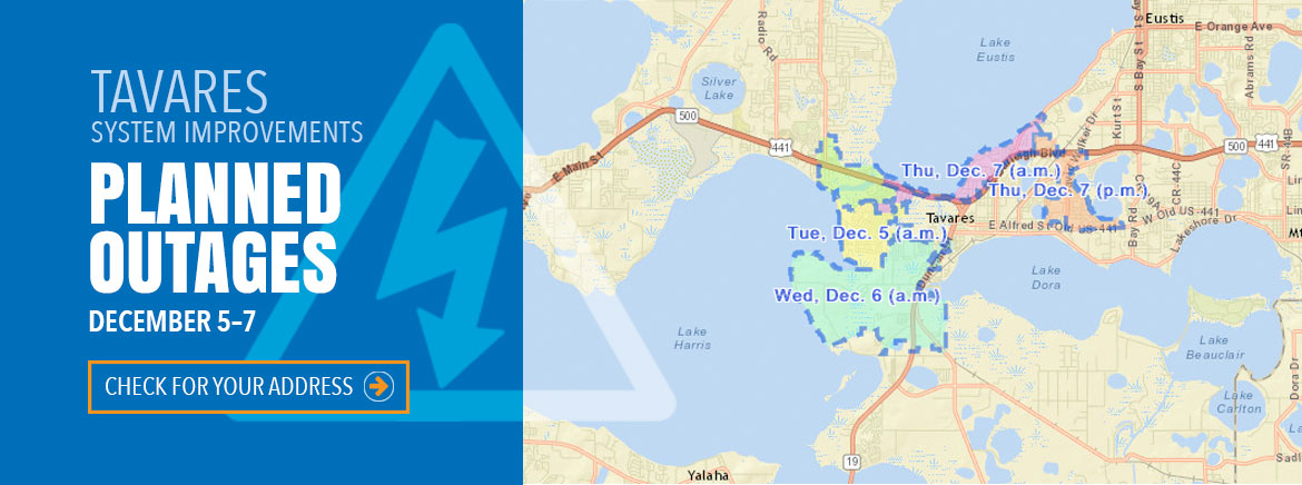 Tavares System Improvement planned outages