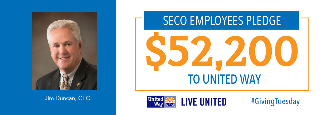 SECO Employees Pledge $52,200 for United Way