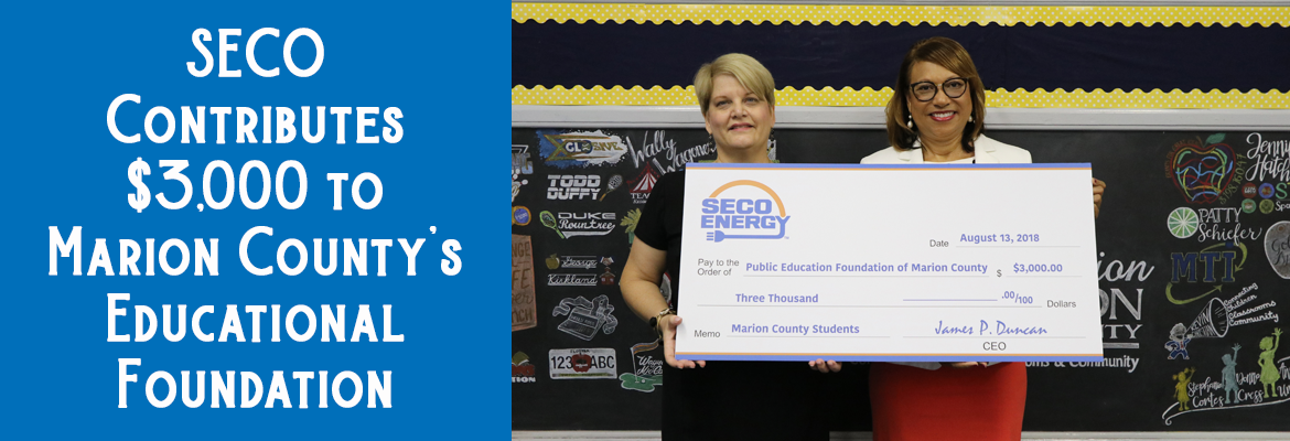 SECO Contributes $3,000 to Marion County’s Public Education Foundation