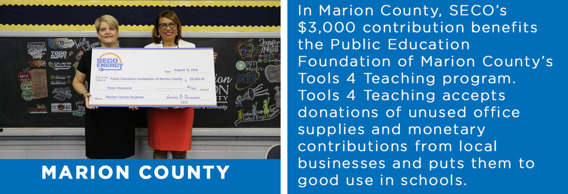 Marion County Education Foundation October 2018 SECO News