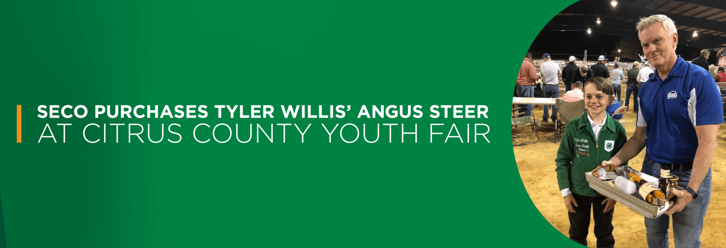 SECO Purchases Tyler Willis’ Angus Steer at Citrus County Youth Fair