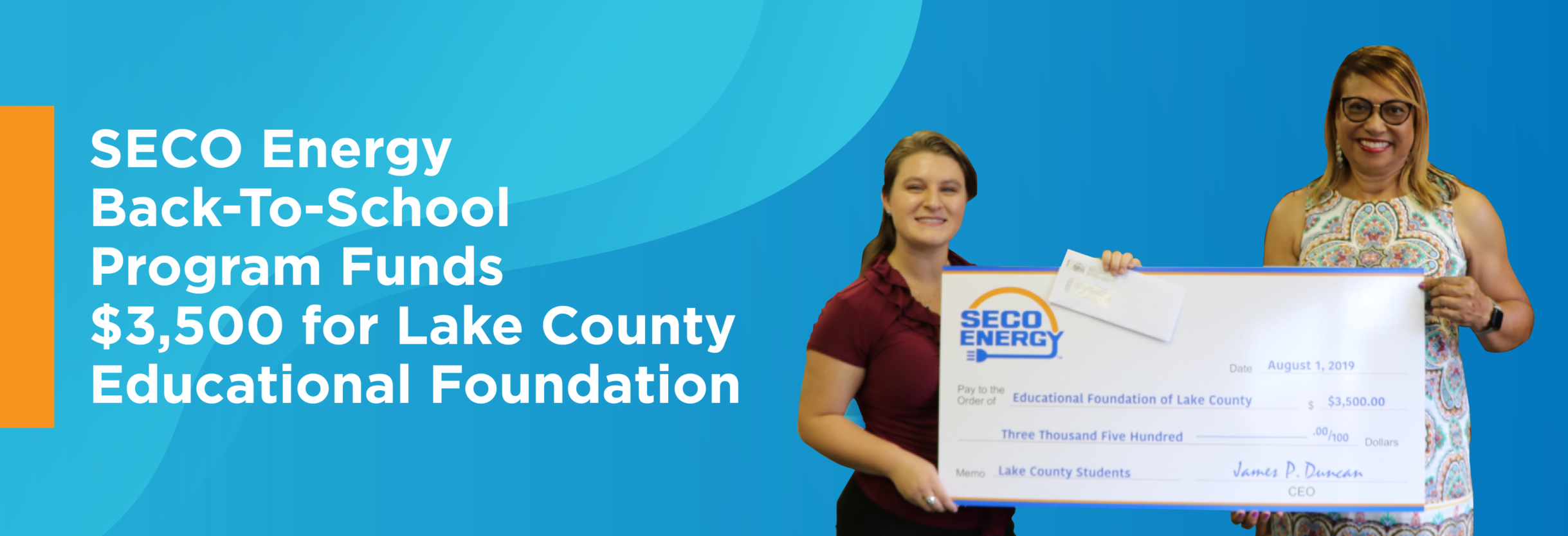 SECO Energy Back-To-School Program Funds $3,500 for Lake County Educational Foundation