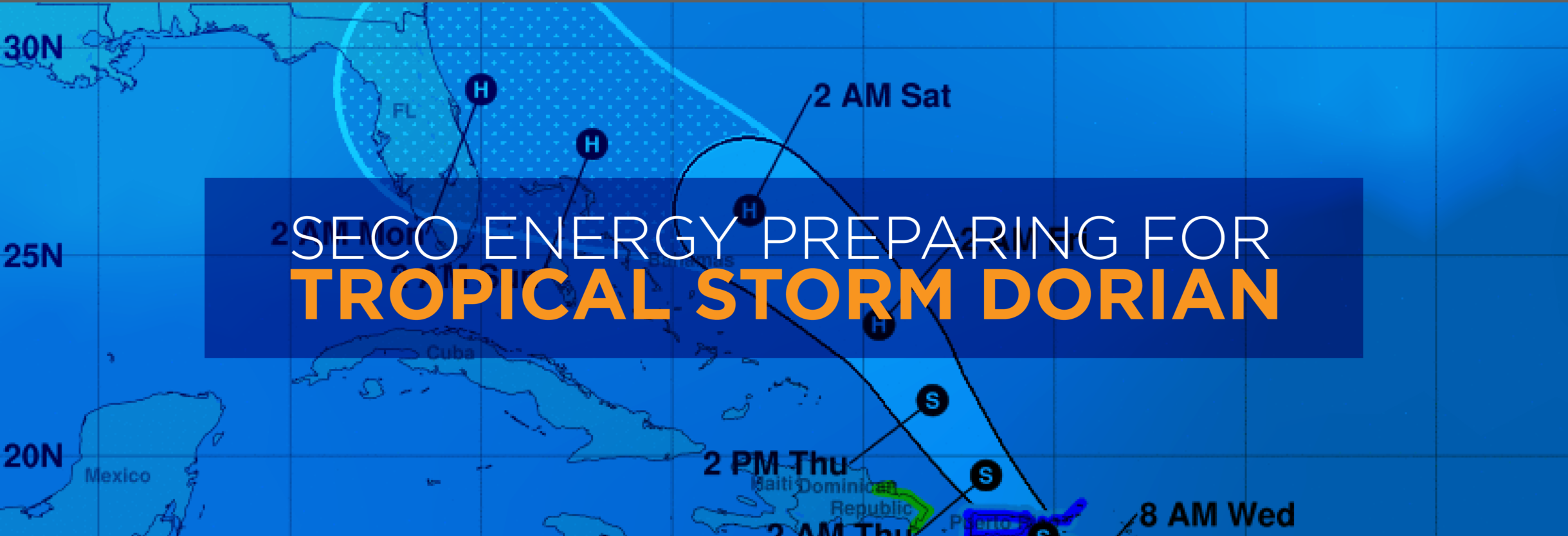 SECO Energy Preparing for Tropical Storm Dorian