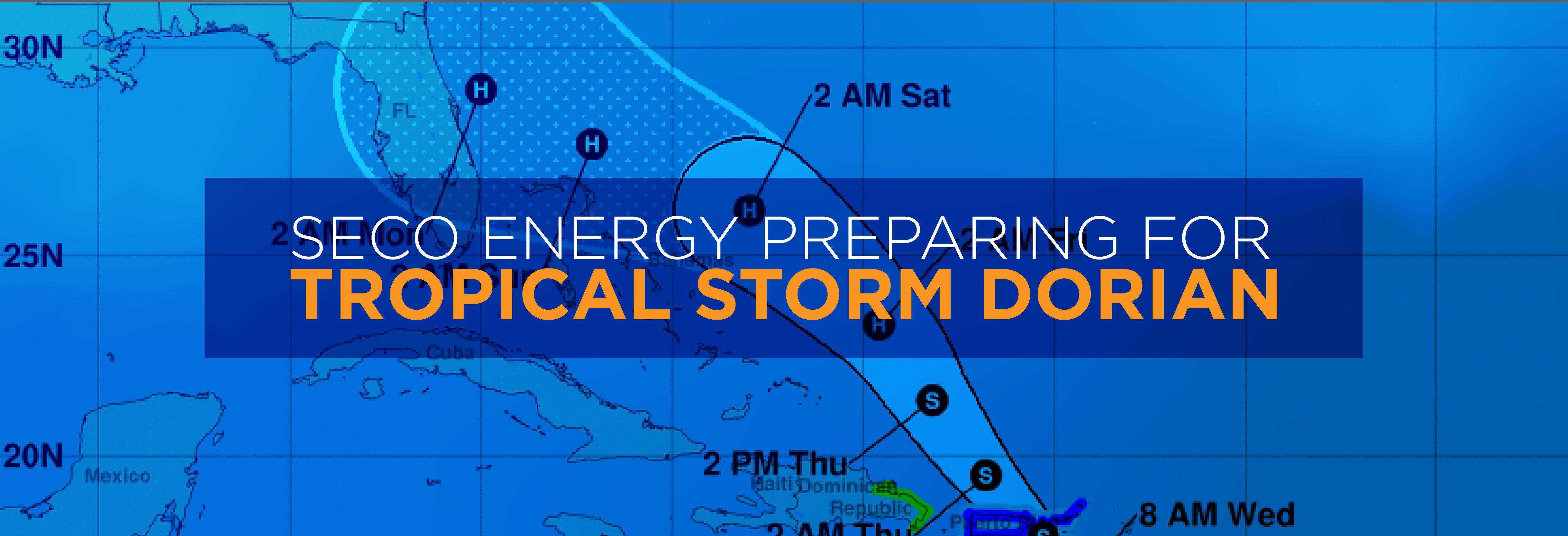 SECO Energy Preparing for Tropical Storm Dorian