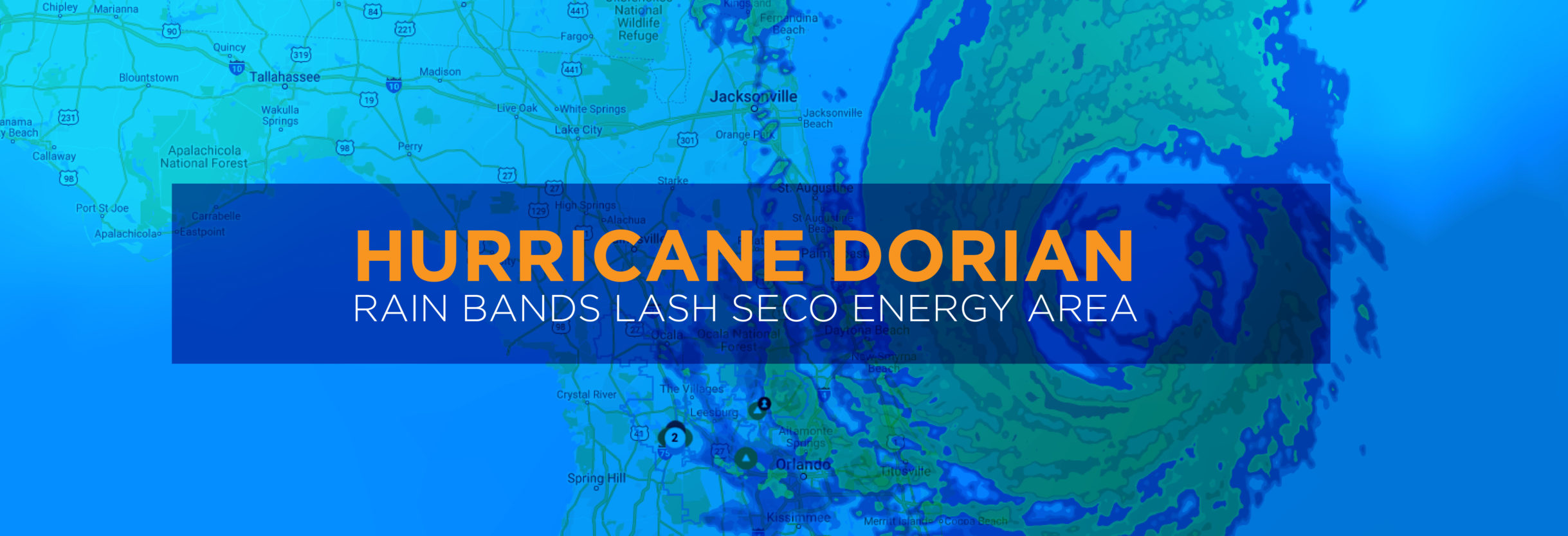 Hurricane Dorian Rain Bands Lash SECO Energy Area