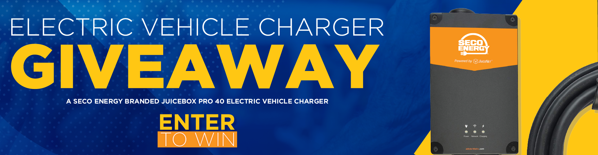 Electric Vehicle Charger Giveaway Hero Banner