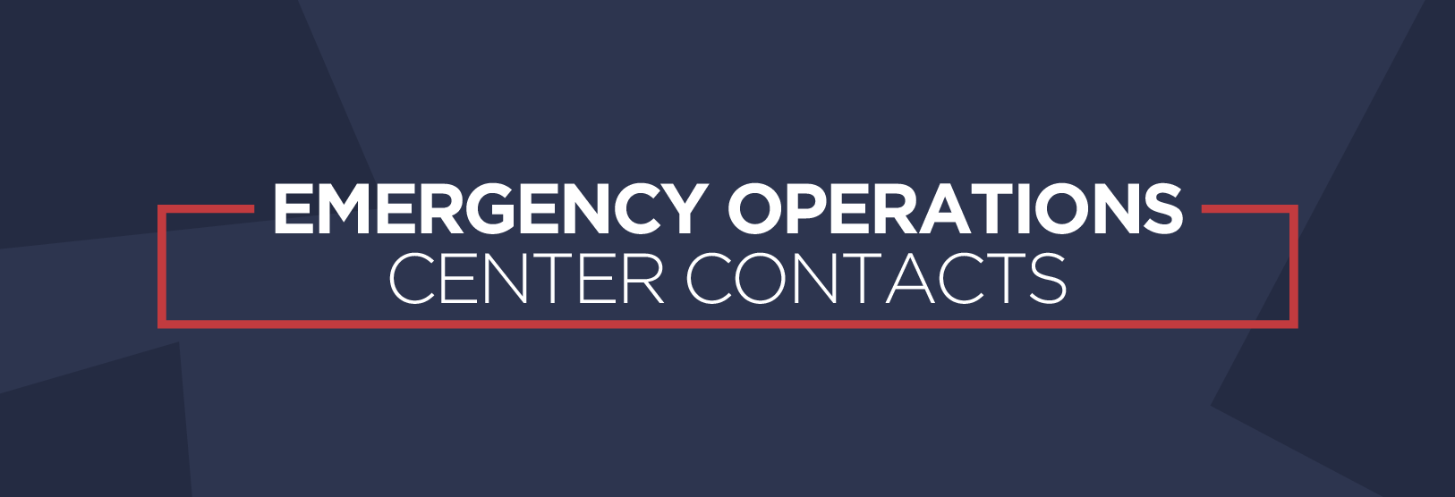 SECO News June Emergency Operations Center Contacts (EOC)