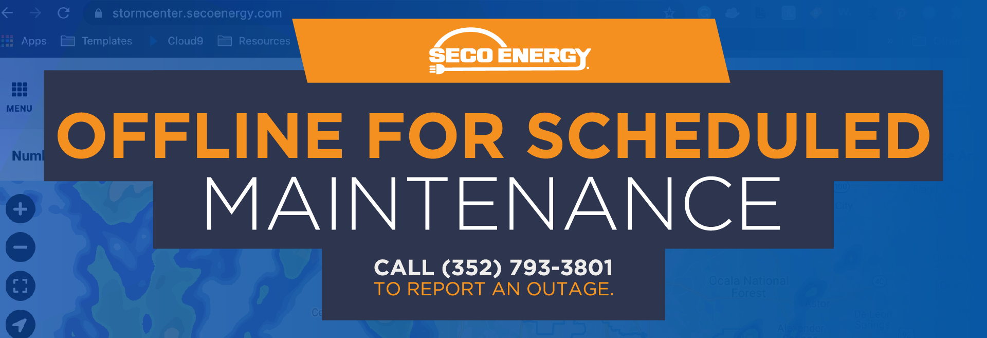 SECO Energy Offline for Scheduled Maintenance