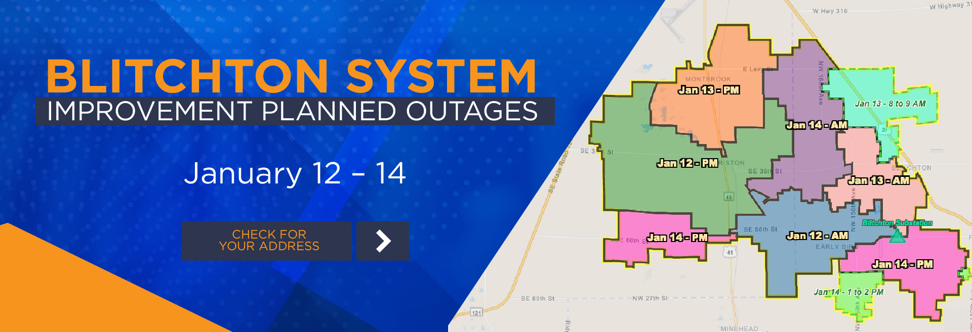 Blitchton System Improvement Planned Outages homepage banner