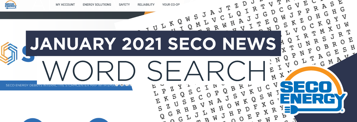 SECO News January 2021 SECO News Word Search