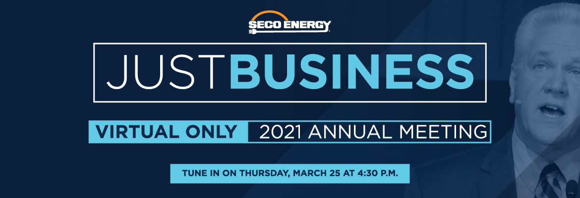 Just Business Virtual Only 2021 Annual Meeting Tune in on Thursday, March 25 at 4:30 P.M.