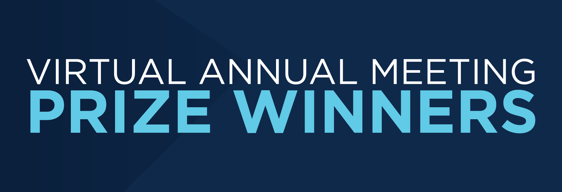 Virtual Annual Meeting Prize Winners