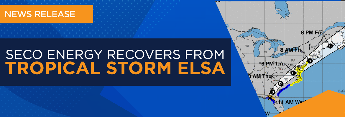 SECO Energy Recovers from Tropical Storm Elsa