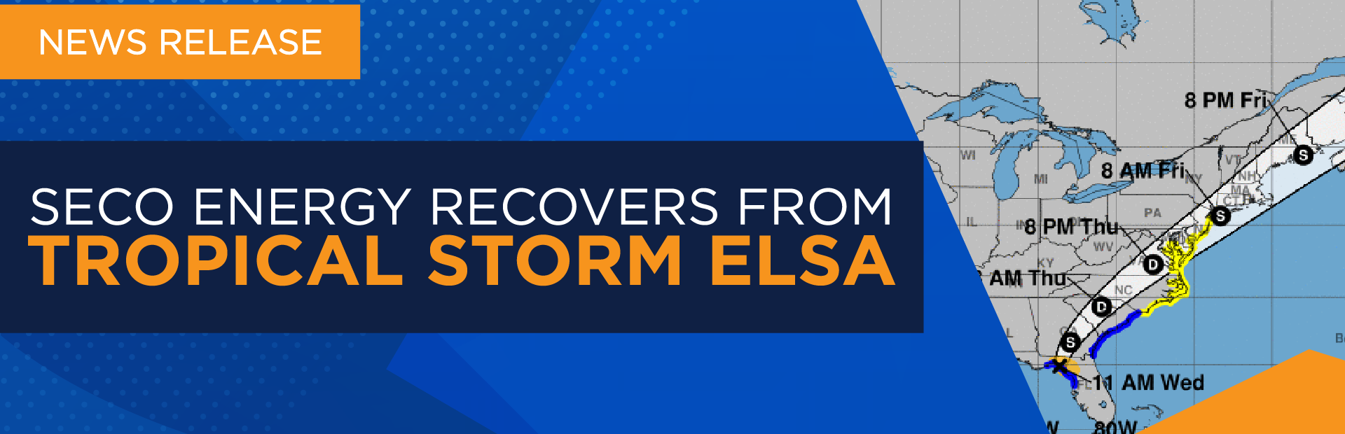 SECO Energy Recovers from Tropical Storm Elsa homepage slider