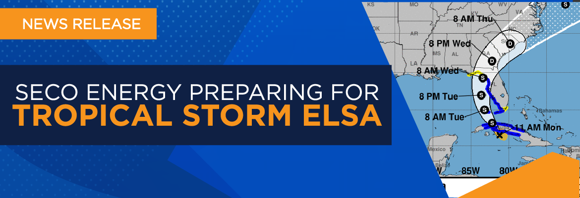 SECO Energy Preparing for Tropical Storm Elsa