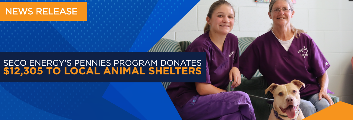 SECO Energy’s Pennies Program Donates $12,305 to Local Animal Shelters – Lake County