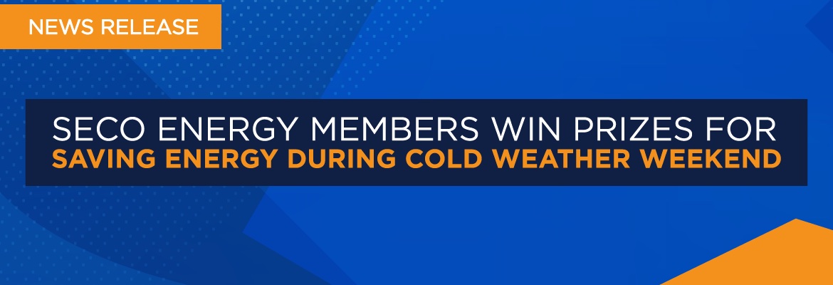SECO Energy Members Win Prizes for Saving Energy During Cold Weather Weekend