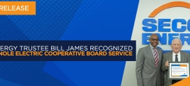 SECO Energy Trustee Bill James Recognized for Seminole Electric Cooperative Board Service