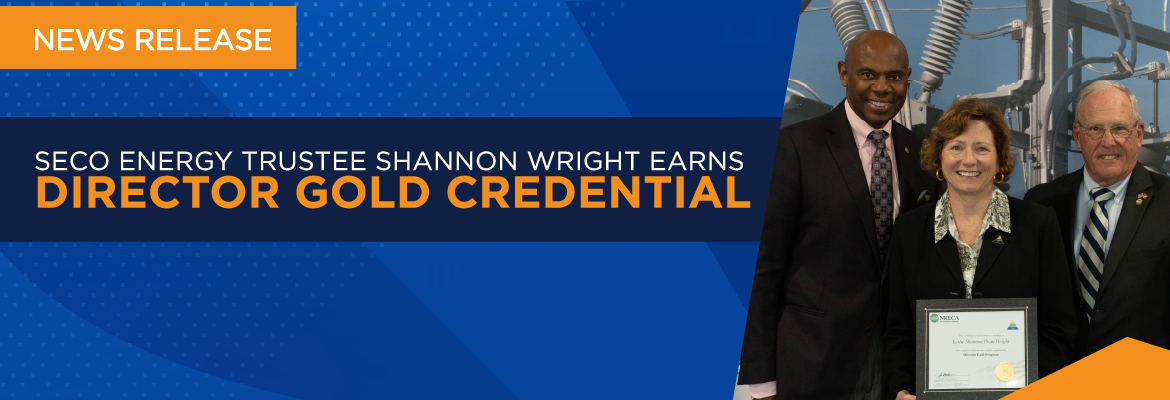 SECO Energy Trustee Shannon Wright Earns Director Gold Credential