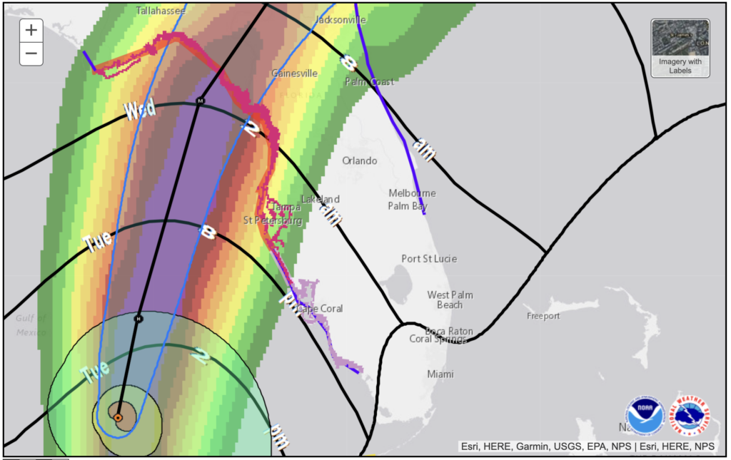 Probable path of Hurricane Idalia