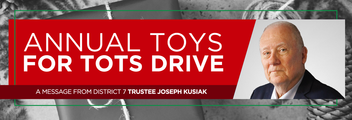 SECO News November 2023 Annual Toys For Tots Drive: A Message From District 5 Trustee Joseph Kusiak