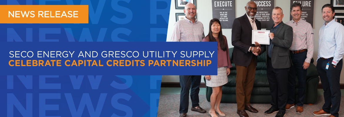 SECO Energy and Gresco Utility Supply Celebrate Capital Credits Partnership