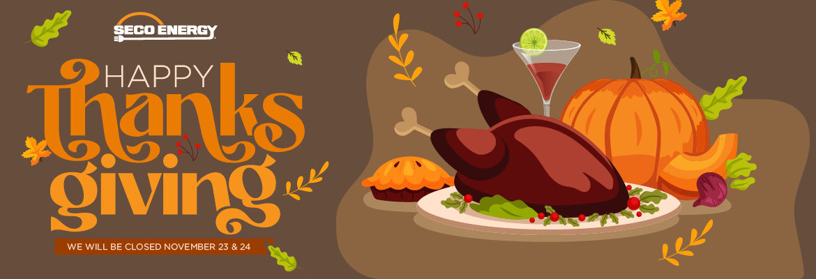 Happy Thanksgiving! We will be closed on November 23rd and 24th