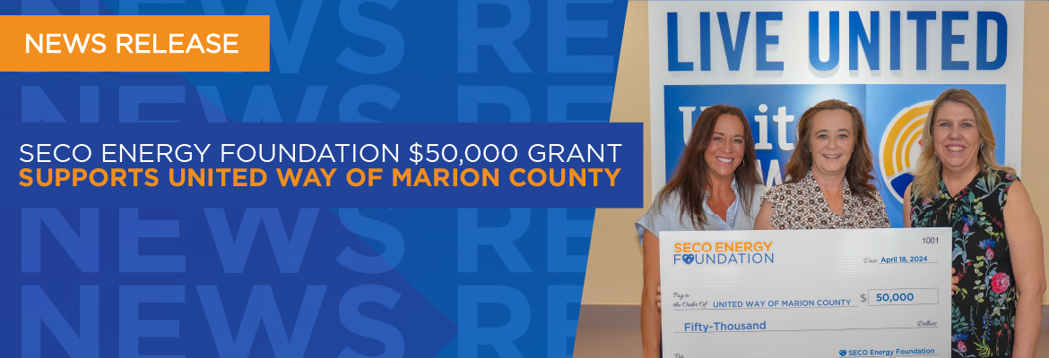 SECO Energy Foundation $50,000 Grant Supports United Way of Marion County