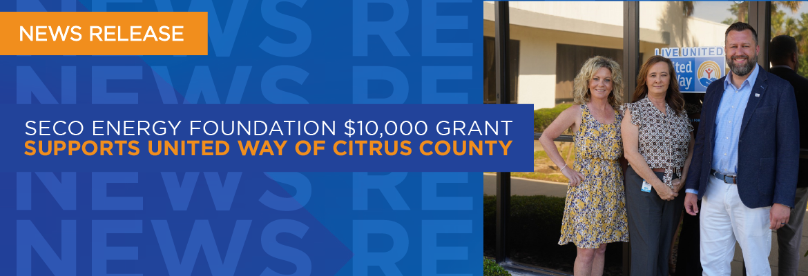 SECO Energy Foundation $10,000 Grant Supports United Way of Citrus County