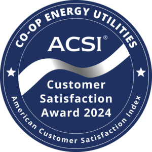 Co-op Energy Utilities ACSI Customer Satisfaction Award 2024 Badge