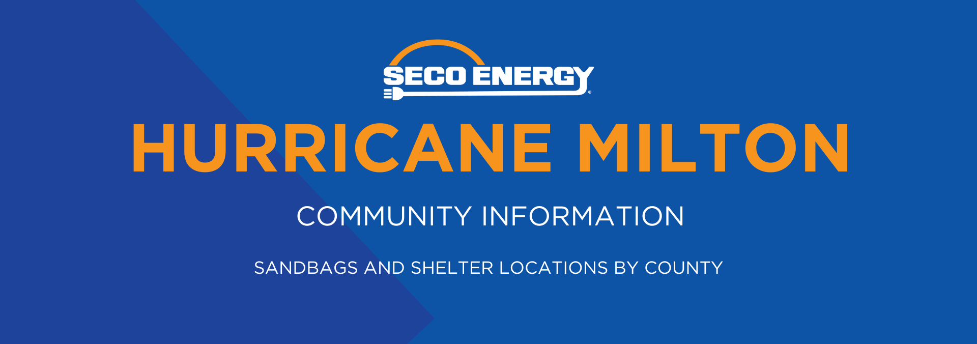 Hurricane Milton Community Information – Sandbags and Shelter Locations