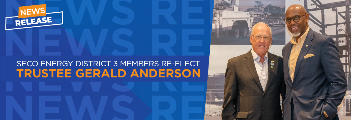 SECO Energy District 3 Members Re-elect Trustee Gerald Anderson