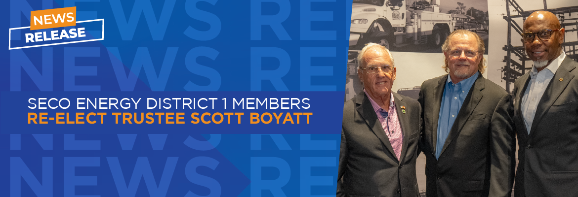 SECO Energy District 1 Members Re-elect Trustee Scott Boyatt