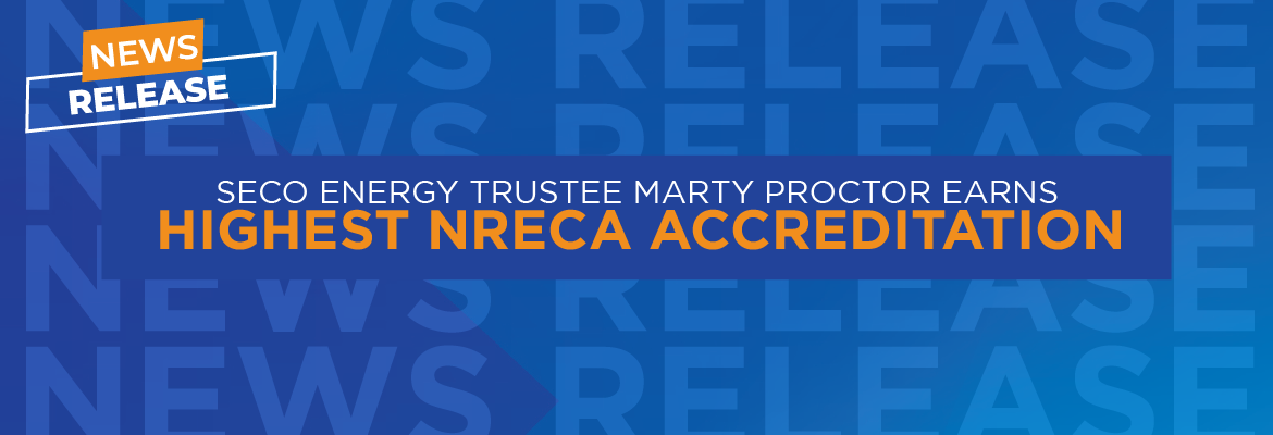 News release: Trustee Proctor Earns Director Gold Credential from NRECA