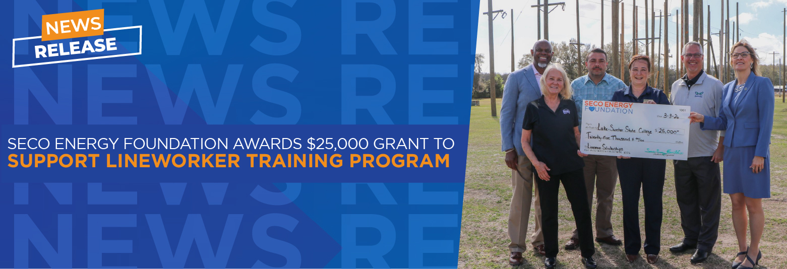 SECO Energy Foundation Awards $25,000 Grant to Support Lineworker Training Program